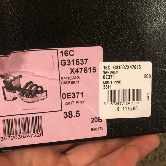 Authentic Chanel resin platforms calfskin chain 38.5 - Picture 5 of 12